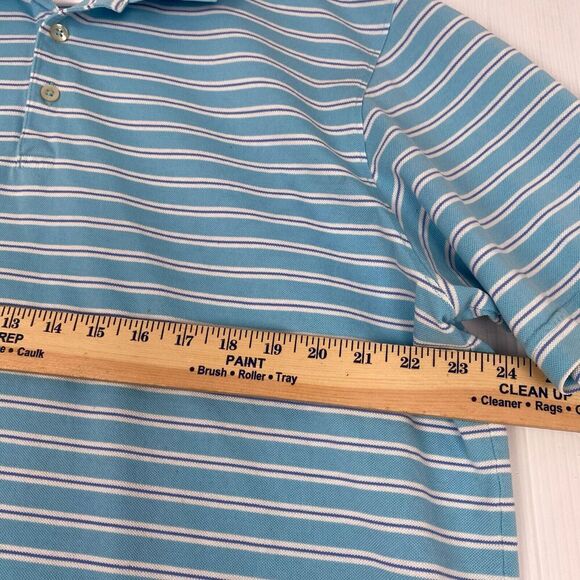 Vineyard Vines Men's size XL Blue Polo Shirt, Classic White Stripes 100% Cotton - Picture 4 of 12